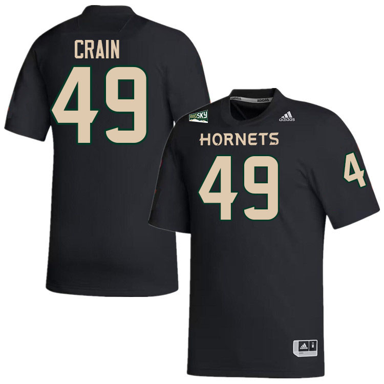 Sacramento State Hornets #49 Dawit Crain College Football Jerseys Stitched-Black